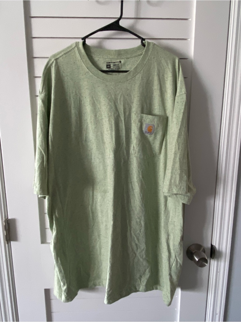 Carharrt Light Green Speckled Short Sleeve Front Pocket Loose Fit Tshirt 3XL